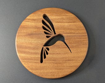 Kolibri - Ein handgefertigter Topfuntersetzer aus Holz