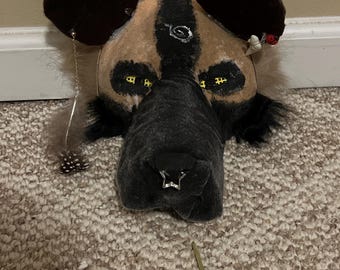 African wild dog therian mask