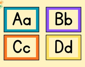 Printable Alphabet Letter Cut-out Flash Cards