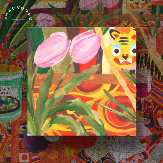 Sriracha Hot Sauce 1000-Piece Puzzle: Tropical Kitchen Art
