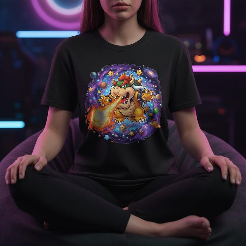 Super Mario Galaxy PNG, Mario Clipart, Gamer T-shirt Design (Direkt Nedladdning) bild 3