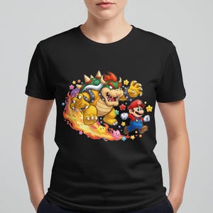 Super Mario Galaxy PNG, Mario Clipart, Gamer T-shirt Design (Direkt Nedladdning) bild 5