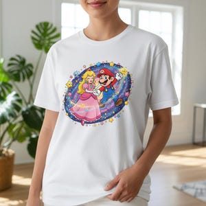Super Mario Galaxy PNG, Mario Clipart, Gamer T-shirt Design (Direkt Nedladdning) bild 10