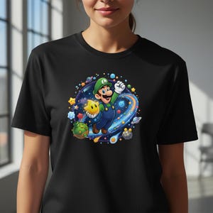 Super Mario Galaxy PNG, Mario Clipart, Gamer T-shirt Design (Direkt Nedladdning) bild 4