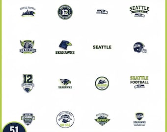 Seattle Football Hawks Svg Bundle | We Are 12 Svg | Hawk Maskot Svg | Fotbollsfan Klippfiler för Cricut Silhouette