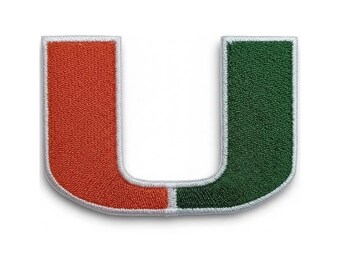 University Of Miami Hurricanes Vintage Embroidered Iron-On Patch – 3 X 2 Inches