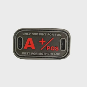 A+ Positive Blood Group Tactical Morale Patch