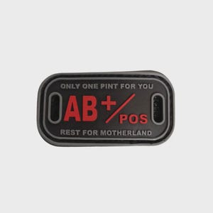 AB+ Positive Blood Group Tactical Morale Patch