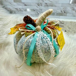 Handmade fabric pumpkin