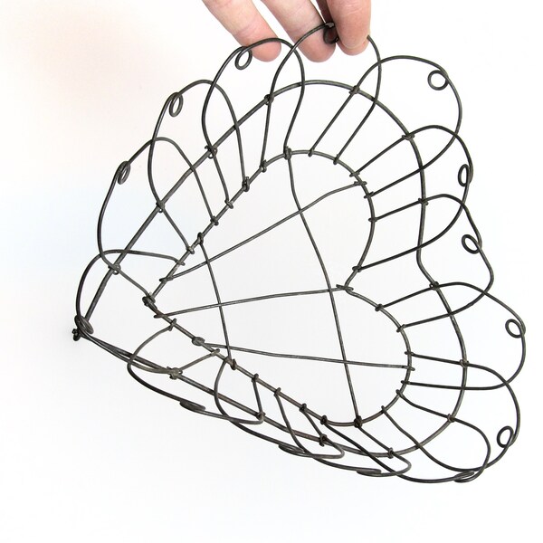 Wire Heart Basket Etsy