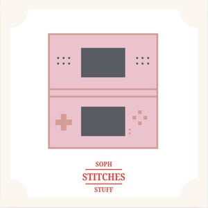 PDF Digital Needlepoint Chart - Pink Nintendo DS