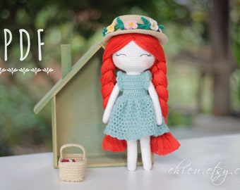 PDF Anne of Green Gables 28 cm crochet amigurumi doll pattern Instant Download