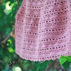 PDF Dusty Pink Top, 3 sizes S-M-L crochet pattern Digital instant download US terms image 4