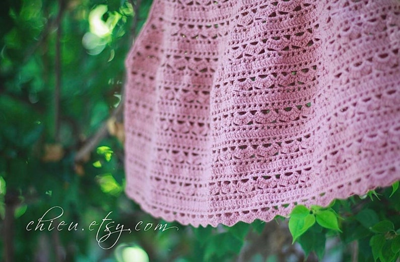PDF Dusty Pink Top, 3 sizes S-M-L crochet pattern Digital instant download US terms image 4
