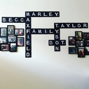 Custom Wooden Name Tiles – 5x5&quot; Personalized Wood Letter Tiles with Vinyl – Rustic Home Decor, Nursery Name Sign, Gift Idea