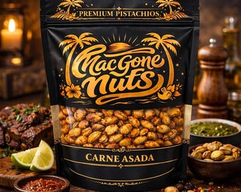 Carne Asada Premium Pistachios Gourmet Roasted Pistachios Bold Savory Snack High Protein Snack Small Batch Pistachios Unique Gift Snack