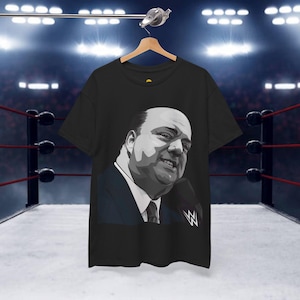 WWE Paul Heyman Unisex Tee, Wrestling Fan Gift, Graphic T-Shirt, Heavy Cotton Shirt, Sports Apparel, Wrestling Merchandise