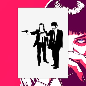 Pulp Fiction Poster Print: Vintage Movie Wall Art, Retro Cinema Decor