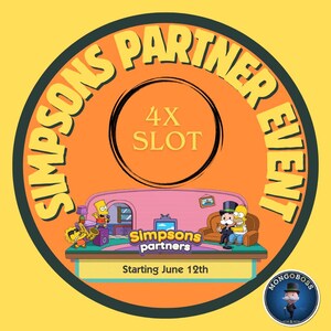 Monopoly Go The Simpsons Partner-evenemang || 4x Slot || Full carry från och med 12 juni