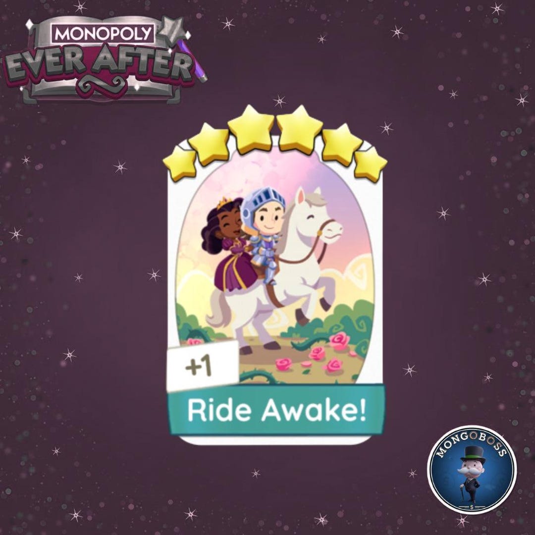 Monopoly Ride Monopoly GO Sticker Ride Awake! - Set 23 - Monopoly Ever After - Etsy