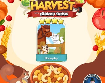 Monopoly_GO! Happy Harvest 4 Star Sticker Horseplay (Set-15) Instant Delivery