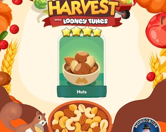 Monopoly_GO! Happy Harvest 4 Star Sticker Nuts (Set-11) Instant Delivery
