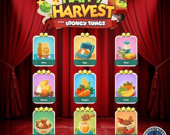 Monopoly_GO! Happy Harvest 4-Sterne-Sticker Alle Sticker (Café-Zutaten) Sofortlieferung