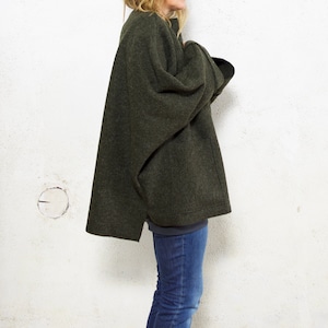 Oversize Loose Boiled Wool Tunic