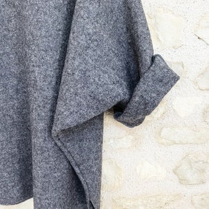 Oversize Loose Boiled Wool Tunic image 8