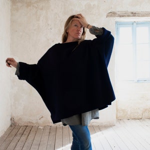 Oversize Loose Boiled Wool Tunic image 2