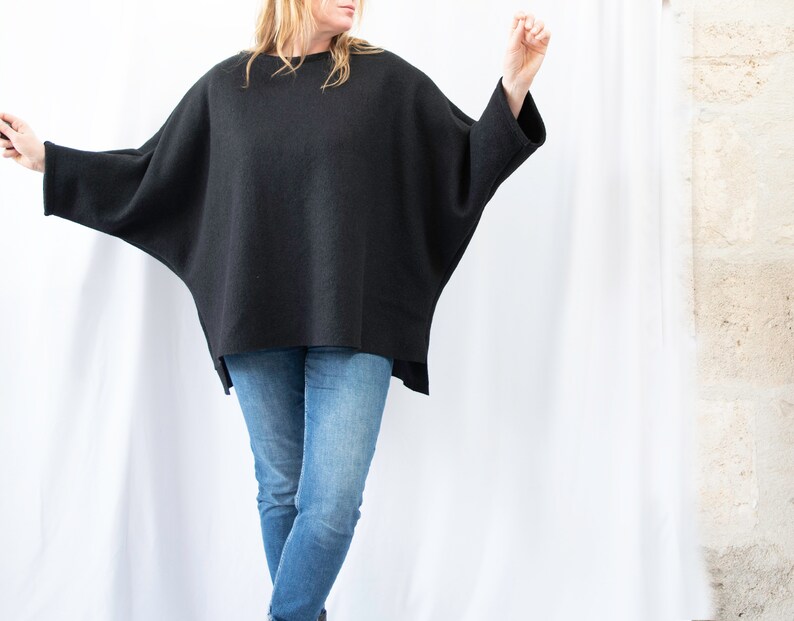 Oversize Loose Boiled Wool Tunic image 7