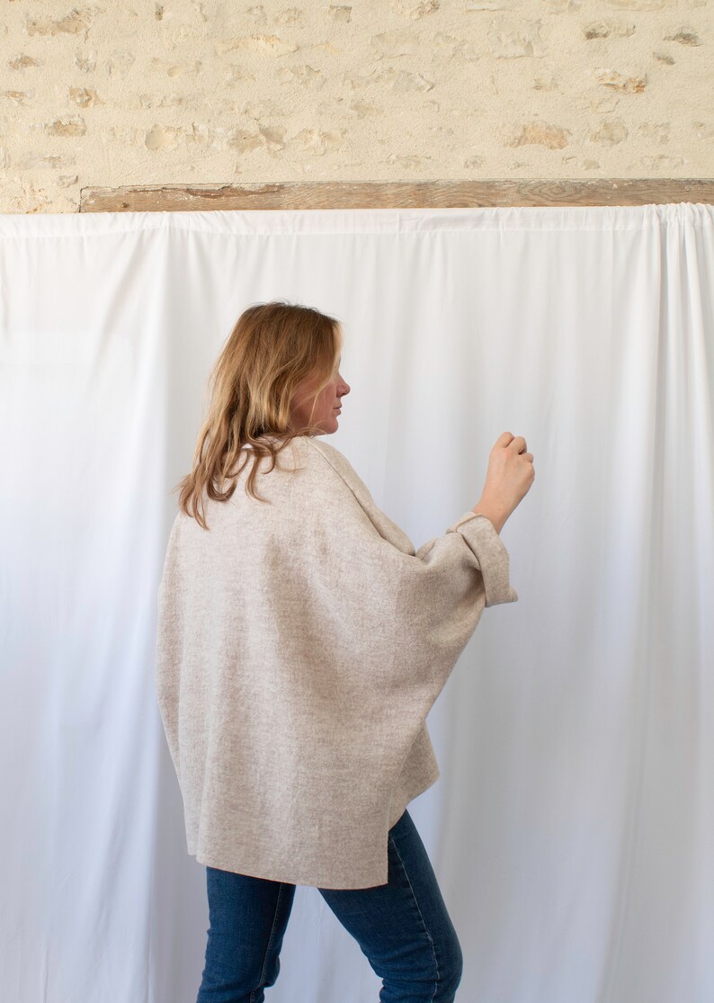 Oversize Loose Boiled Wool Tunic image 5