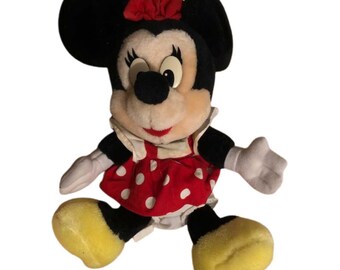 Vintage Minnie Mouse Plush: Disneyland Polka Dot Dress