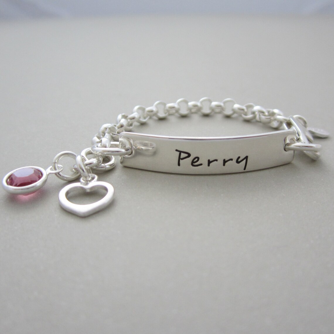 Baby Bracelet engraved Name Baby Bracelet Sterling Silver Etsy