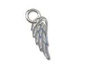 Add On Charm - Angel Wing - Sterling Silver Charm - add on Pendant to your Necklace or Bracelet