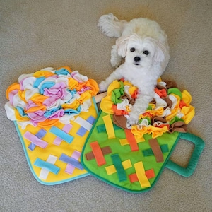 Crinkle Sound Snuffle Mat for Dogs and Cats – Interactive Nosework Toy, Cute Drink Cup Design, Enrichment Halloween Gift Idea