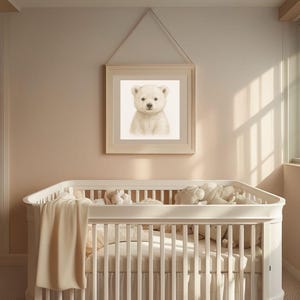 Polar Bear,3 Sizes,Cub,Watercolor Animals Nursery, wall art,neutral nursery, baby room decor,Neutral Arctic Animals,Arctic Nursery