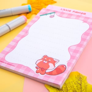 Adorable A6 Red Panda Tamagotchi Notepad | Cute Kawaii Stationery