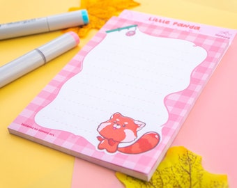 Red Panda Notepad: A6 Kawaii Stationery