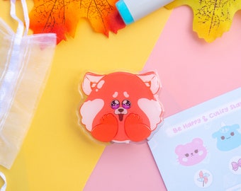 Red Panda Phone Grip | Cute Detachable Phone Stand | Kawaii Phone Holder | Animal Phone Accessory | Unique Gift