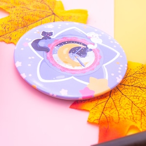 Moon Star Pocket Mirror | Anime Fan Makeup Compact | Aesthetic Travel Mirror | Unique Gift for Her