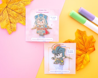 Assassin Cat Enamel Pin: Alexios & Ezio - Gamer Gift