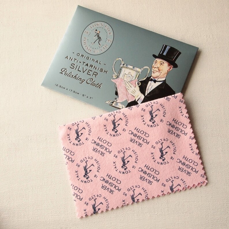 Polishing Cloth Jewellery Cleaning SIlver Care TownTalk Polish Cloth Silver Polishing Cloth Tarnish Remover Polishing Jewellery