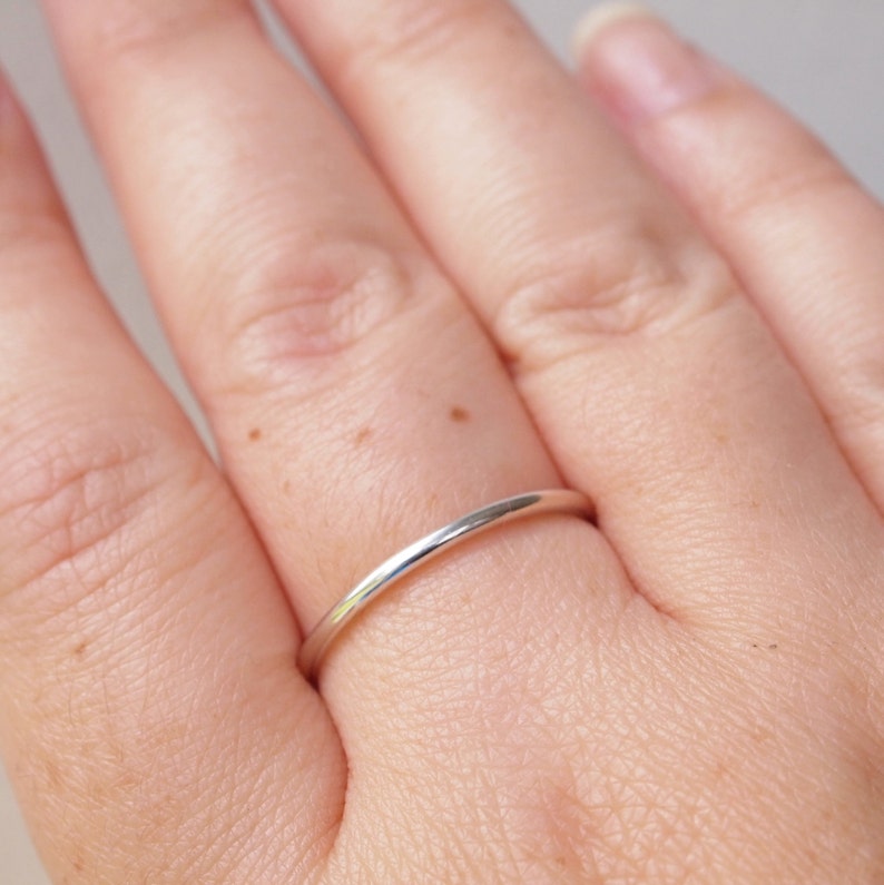 Plain Silver Band Simple Silver Ring Sterling Silver Etsy