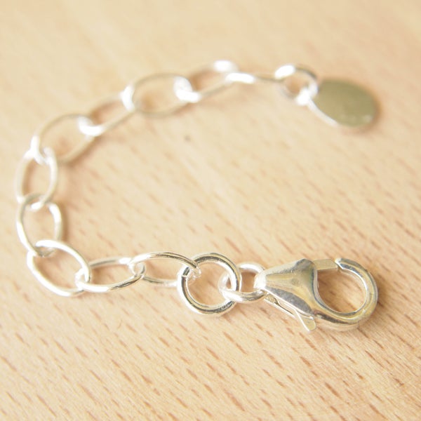 Rallonge de chaîne - Chaîne supplémentaire pour collier - Rallonge de chaîne en argent sterling - Rallonge de bracelet - Longueur de chaîne réglable - Ajusteur de pendentif