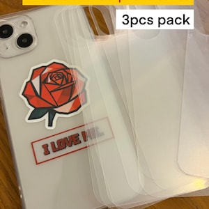 Inlägg i genomskinliga plastskal till iPhone | Gör-det-själv-anpassat telefonskal (set med 3 delar)