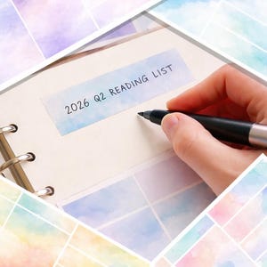 Watercolor Wash Journaling Sticker Sheet | Pastel Planner Stickers | Blank Writable Sticker Boxes | Bullet Journal Decoration | 4 Colors