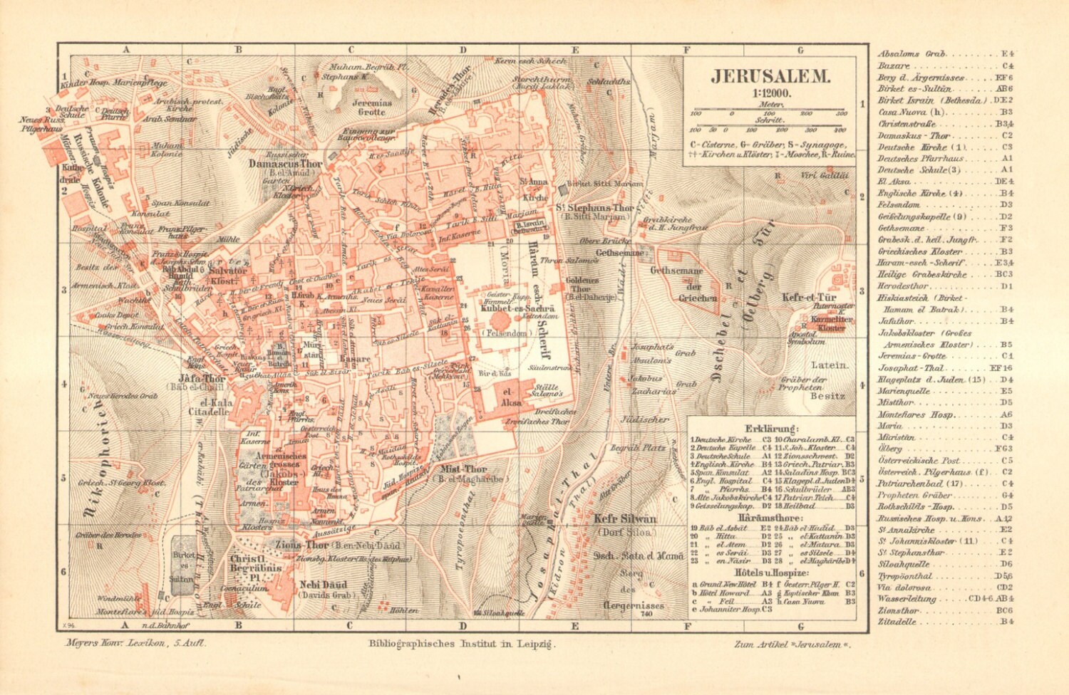 Иерусалим план города на русском языке