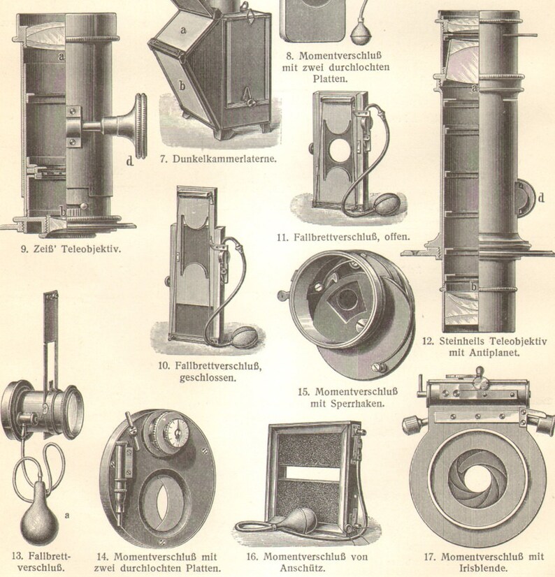 1905 Vintage Photo Camera Parts Photo Apparates Original Etsy