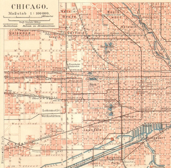 Essen historischer Stadtplan Karte Lithographie ca 1904 antike Stadtkarte 